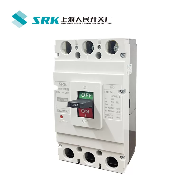 SRK Rkm1 Series Silver Contact 2p 3p 4p 63A 125A 250A 400A 630A 800A 1250A molded case circuit breaker MCCB